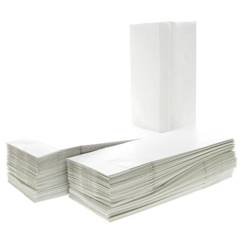 Papiertüten, Größe 10x6x24 cm, 46 cm, weiß, 100 Stück Papiertüten, Größe 10x6x24 cm, 46 cm, weiß, 100 Stück von Creativ