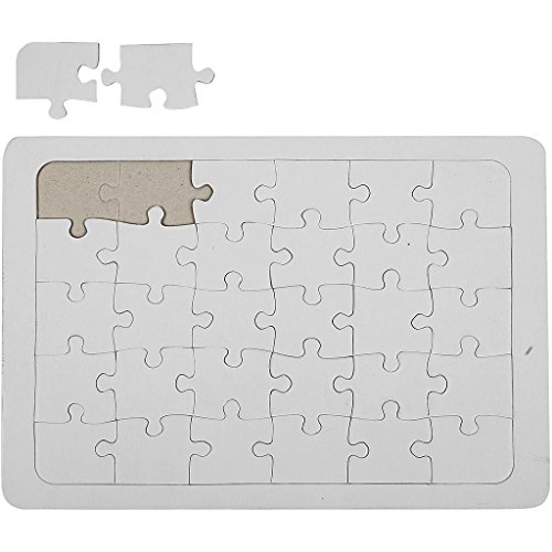 Puzzle A4 21 x 30 cm, weiß, 1 Stück von Creativ