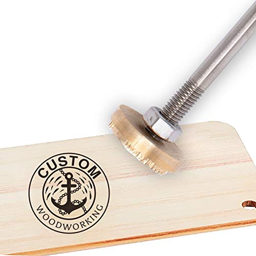 CREATPLANET Custom Wood Branding Eisen 1.2" Leder Branding Eisenstempel Custom Logo BBQ Heat Stamp Mit Messingkopf Und Holzgriff Für Die Holzbearbeitung, Backen Und Handgefertigtes Design - Anker CREATPLANET Custom Wood Branding Eisen 1.2" Leder Branding Eisenstempel Custom Logo BBQ Heat Stamp Mit Messingkopf Und Holzgriff Für Die Holzbearbeitung, Backen Und Handgefertigtes Design - Anker von CREATPLANET