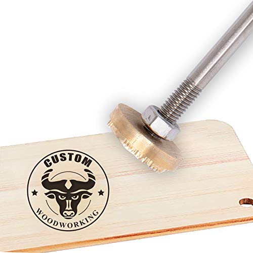 CREATPLANET Custom Wood Branding Eisen 3cm Leder Branding Eisenstempel Custom Logo BBQ Heat Stamp Mit Messingkopf Und Holzgriff Für Die Holzbearbeitung, Backen Und Handgefertigtes Design - Bull CREATPLANET Custom Wood Branding Eisen 3cm Leder Branding Eisenstempel Custom Logo BBQ Heat Stamp Mit Messingkopf Und Holzgriff Für Die Holzbearbeitung, Backen Und Handgefertigtes Design - Bull von CREATPLANET