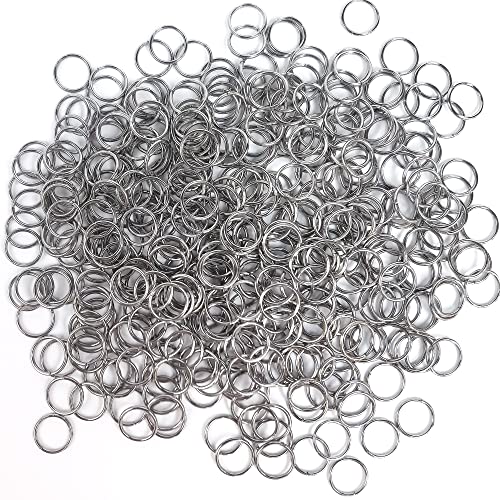 1000 Stück 12 mm Edelstahl Biegeringe 18 Gauge Metall O Ringe geschlossen, aber ungelötete Einzelschlaufe Verbindungsringe für Schmuck, Halsketten, Armbänder, Schlüsselanhänger, DIY Herstellung von CREATZONE