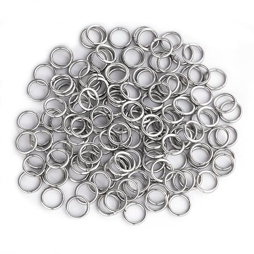 Binderinge aus Edelstahl, 7 mm, 18 Gauge, geschlossen, aber ungelötet, Einzelschlaufen-Verbinder für Schmuck, Halsketten, Armbänder, Ohrringe, Schlüsselanhänger, Heimwerker, 2000 Stück Binderinge aus Edelstahl, 7 mm, 18 Gauge, geschlossen, aber ungelötet, Einzelschlaufen-Verbinder für Schmuck, Halsketten, Armbänder, Ohrringe, Schlüsselanhänger, Heimwerker, 2000 Stück von CREATZONE