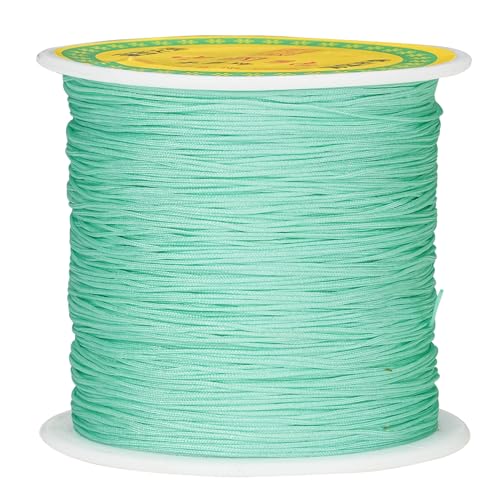 CREATZONE 150 Yds Nylonschnur für Armbänder, 0,4 mm chinesische Knotenschnur, Nylon-Perlenfaden für Schmuckherstellung, Perlen, Kumihimo, geflochtene Armbänder, Halsketten, Makramee-Handwerk (Blaugrün CREATZONE 150 Yds Nylonschnur für Armbänder, 0,4 mm chinesische Knotenschnur, Nylon-Perlenfaden für Schmuckherstellung, Perlen, Kumihimo, geflochtene Armbänder, Halsketten, Makramee-Handwerk (Blaugrün von CREATZONE