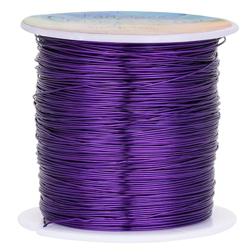 Kupferdrähte, anlaufgeschützt, 0,5 mm, für Schmuckherstellung, Drahtwickeln und Basteln, 60 m, Violett von CREATZONE