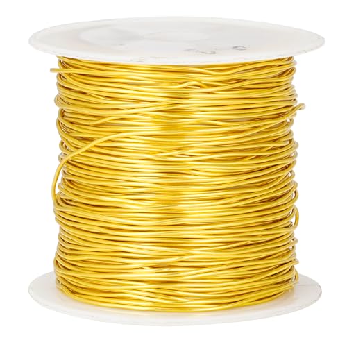 Kupferdrähte, anlaufgeschützt, 0,8 mm, für Schmuckherstellung, Drahtwickeln und Basteln (Gold) von CREATZONE