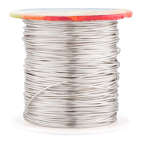 Kupferdrähte, anlaufgeschützt, 20 Gauge, für Schmuckherstellung, Drahtwickeln und Basteln (Silber) von CREATZONE