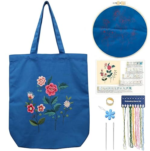 CREAWONDER Stickset aus Segeltuch mit Muster für Anfänger, Kunst und DIY Stickerei-Bastelsets für Erwachsene, inklusive Anleitung, Stickrahmen, Farbfäden und Werkzeug CREAWONDER Stickset aus Segeltuch mit Muster für Anfänger, Kunst und DIY Stickerei-Bastelsets für Erwachsene, inklusive Anleitung, Stickrahmen, Farbfäden und Werkzeug von CREAWONDER