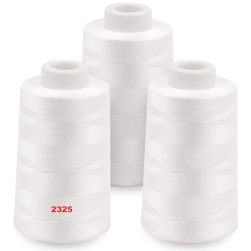 Overlock-Fadenspulen je 3000 m, Polyester-Fadenspulen 40S/2 für Overlock, Quilten, Merrow, Teilen, Handstickerei von CREAWONDER