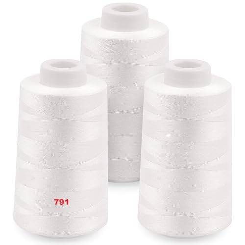 Overlock-Fadenspulen je 3000 m, Polyester-Fadenspulen 40S/2 für Overlock, Quilten, Merrow, Teilen, Handstickerei Overlock-Fadenspulen je 3000 m, Polyester-Fadenspulen 40S/2 für Overlock, Quilten, Merrow, Teilen, Handstickerei von CREAWONDER