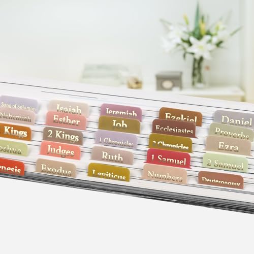Creechwa Bibelregister für Frauen, wasserdichte Bibelindex-Tabs, reißfest, einfache Anwendung, großer Druck, Anzug für neue und alte Version der Bibel (Böhmen) von CREECHWA