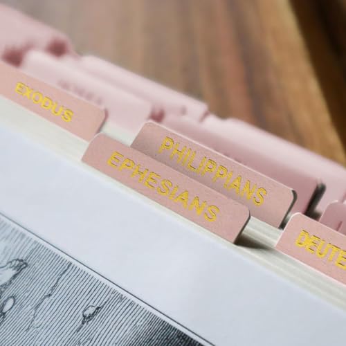 Creechwa Leder-Bibelreiter für Frauen, wasserdichte Bibelindex-Tabs, reißfest, einfache Anwendung, großer Druck von CREECHWA