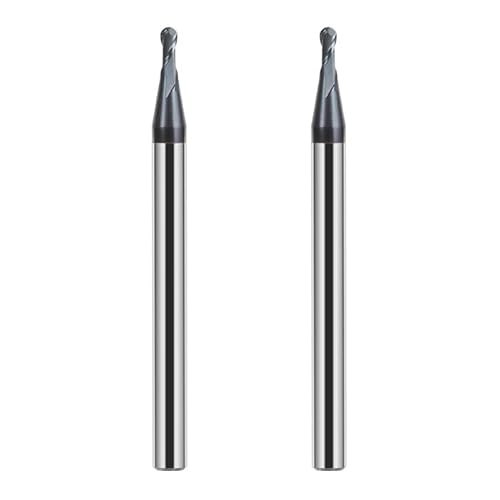 CREEYA 2 stücke Hartmetall Kugelkopffräser 2.5mm, 2 Zähne/2 Schneiden CNC Kugelfräser, HRC 55, AlTiN Schwarz Beschichtung, VHM Radiusfräser 2.5mm Für Stahl Metall Holz Acryl Kunststoff (Ø 2.5mm) CREEYA 2 stücke Hartmetall Kugelkopffräser 2.5mm, 2 Zähne/2 Schneiden CNC Kugelfräser, HRC 55, AlTiN Schwarz Beschichtung, VHM Radiusfräser 2.5mm Für Stahl Metall Holz Acryl Kunststoff (Ø 2.5mm) von CREEYA