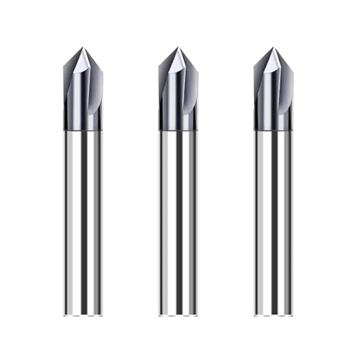CREEYA 3 Stücke Hartmetall Fasenfräser 4mm, 3 Zähne/3 Schneiden, HRC 55, 90°, AlTiN Schwarz Beschichtung CNC Fräser, VHM Fasenfräser 4mm Für Stahl Metall Kunststoff Holz (4mm,90°) CREEYA 3 Stücke Hartmetall Fasenfräser 4mm, 3 Zähne/3 Schneiden, HRC 55, 90°, AlTiN Schwarz Beschichtung CNC Fräser, VHM Fasenfräser 4mm Für Stahl Metall Kunststoff Holz (4mm,90°) von CREEYA