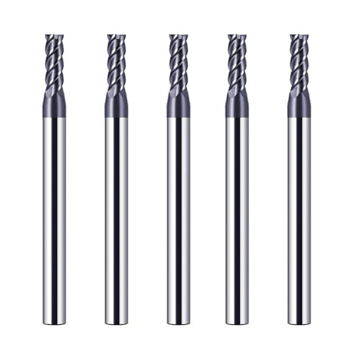 CREEYA 5 Stücke Hartmetall Schaftfräser 3mm, 4 Zähne/4 Schneiden CNC Fräser, HRC 55, AlTiN Schwarz Beschichtung, VHM Fräser CNC 3mm Für Stahl Metall Holz Acryl Kunststoff(3mm) CREEYA 5 Stücke Hartmetall Schaftfräser 3mm, 4 Zähne/4 Schneiden CNC Fräser, HRC 55, AlTiN Schwarz Beschichtung, VHM Fräser CNC 3mm Für Stahl Metall Holz Acryl Kunststoff(3mm) von CREEYA