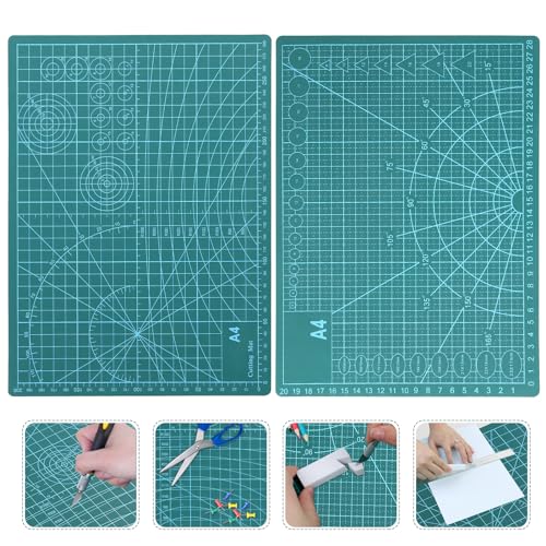 CRESZZLE Cutting Mat,Selbstheilende Schneidematte, Schneidematte Groß, Doppelseitig, 5 lagig, für Näharbeiten, Handwerk, Hobby - 2 Stück 22 x 30 cm (A4) von sufe