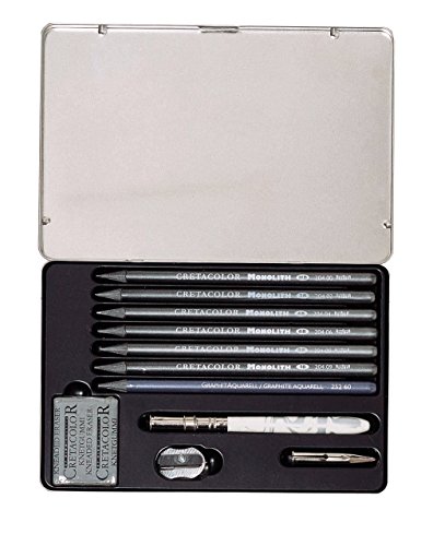 CRETACOLOR Monolith Graphit Set | 11 teiliges Set mit Radierer und Anspitzer | Stifte nur aus Mine CRETACOLOR Monolith Graphit Set | 11 teiliges Set mit Radierer und Anspitzer | Stifte nur aus Mine von CRETA COLOR