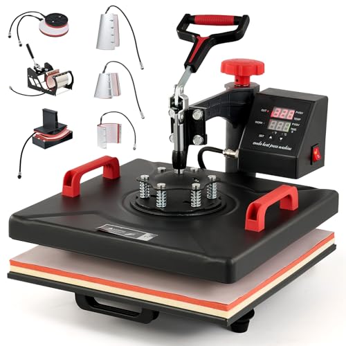 CREWORKS Transferpresse 38x38cm Druckpressen 8 in 1 Hitzepresse Transferpresse 1400W Heat Press Heißpresse 360 Grad Schwenkbar DIY Mulitifunktional Sublimation Wärmepresse CREWORKS Transferpresse 38x38cm Druckpressen 8 in 1 Hitzepresse Transferpresse 1400W Heat Press Heißpresse 360 Grad Schwenkbar DIY Mulitifunktional Sublimation Wärmepresse von CREWORKS