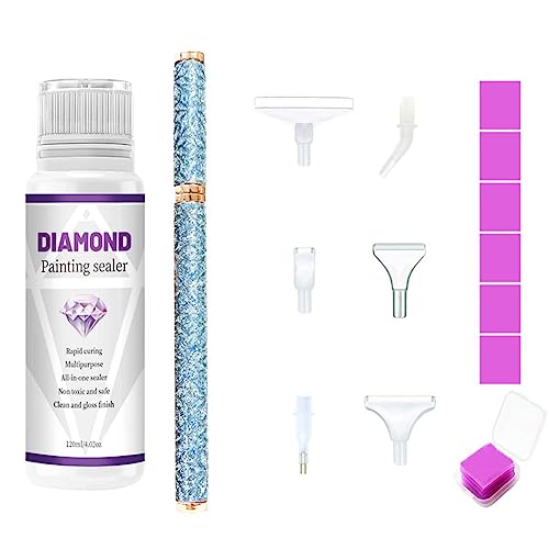 CRGANGZY DIY Diamonds Painting Tool Multifunctional 120ml Diamonds Painting Accessories Set Diamonds Art Painting Kit for Drawing Sealer for Kids Adult Include Double-Sided Tape Conta von CRGANGZY