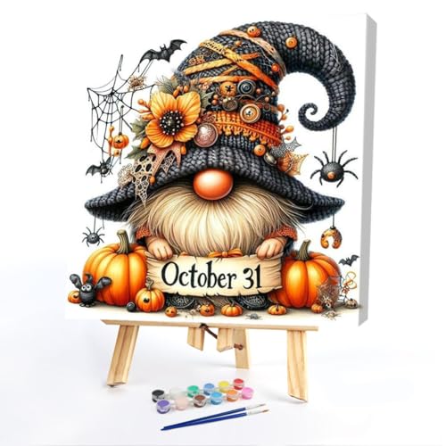 CRGANGZY DIY Erwachsene Digitales Ölgemälde Halloween Kürbismann - Kunstölmalerei mit Pinseln CRGANGZY DIY Erwachsene Digitales Ölgemälde Halloween Kürbismann - Kunstölmalerei mit Pinseln von CRGANGZY