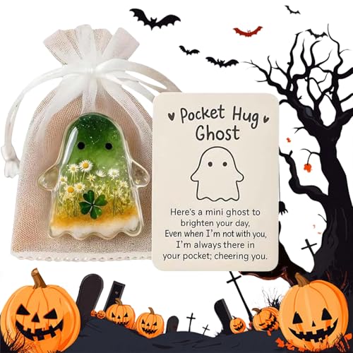 CRGANGZY Ghost Pocket Card, Ghost Pocket Umarmung mit ermutigender Karte, Taschen-Tröstungsgeist, Niedlicher Mini-Anhänger, inspirierendes emotionales Geschenk for Freunde und Familie CRGANGZY Ghost Pocket Card, Ghost Pocket Umarmung mit ermutigender Karte, Taschen-Tröstungsgeist, Niedlicher Mini-Anhänger, inspirierendes emotionales Geschenk for Freunde und Familie von CRGANGZY