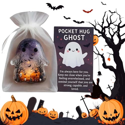 CRGANGZY Ghost Pocket Card, Ghost Pocket Umarmung mit ermutigender Karte, Taschen-Tröstungsgeist, Niedlicher Mini-Anhänger, inspirierendes emotionales Geschenk for Freunde und Familie CRGANGZY Ghost Pocket Card, Ghost Pocket Umarmung mit ermutigender Karte, Taschen-Tröstungsgeist, Niedlicher Mini-Anhänger, inspirierendes emotionales Geschenk for Freunde und Familie von CRGANGZY
