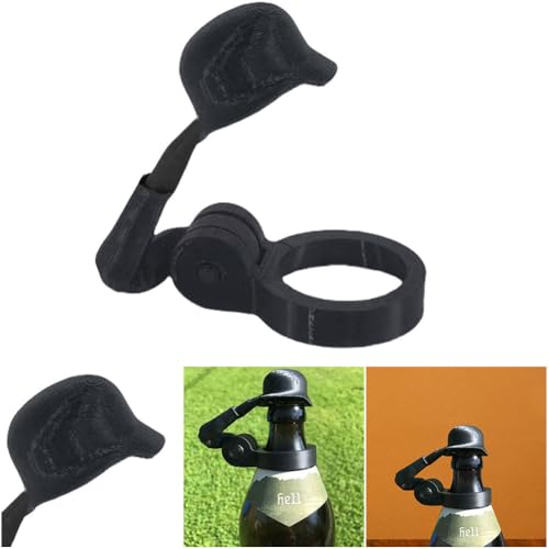 CRGANGZY Soldat Salute Bierflaschenhelm einzigartiger amerikanischer Soldaten-Helm und Salute-Pose dekorative Kappen, staubdichte Schutzkappen for Veteranen (Schwarz 2) von CRGANGZY