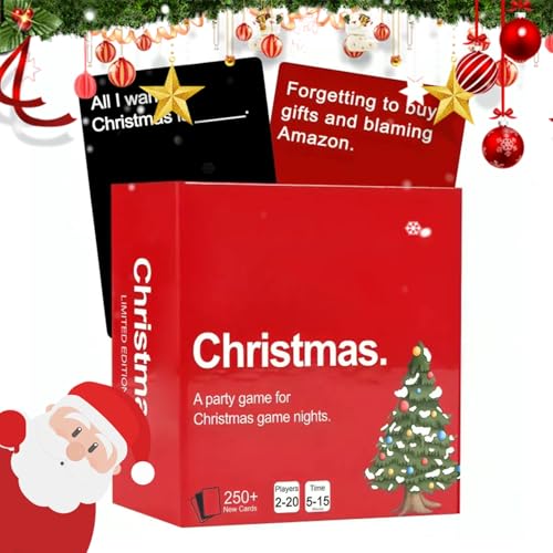Cards Against Christmas Spiel, Ein Party-Kartenspiel for die Weihnachtszeit, Family Edition von, Lustiges Festtags-Kartenspiel for Erwachsene von CRGANGZY