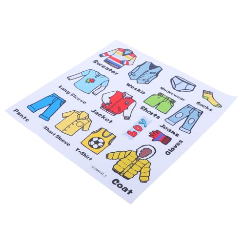 CRILSTYLEO 1blatt Kleidungsetiketten Aufkleber Für Kommode Abnehmbare Sortieretiketten Für Kleiderschrank Selbstklebende Klassifizierungsaufkleber Für Kleidung Organisation Für Kinderzimmer von CRILSTYLEO