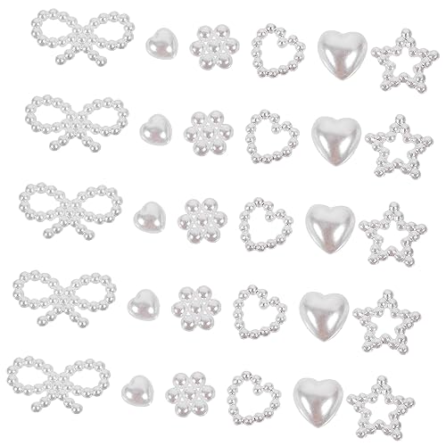 CRILSTYLEO 1 Satz Perlennageldekorationen für Stilvolle DIY Maniküren Selbstklebend für Besondere Anlässe Einfach Anzuwenden und Langlebig für Nail Art von CRILSTYLEO
