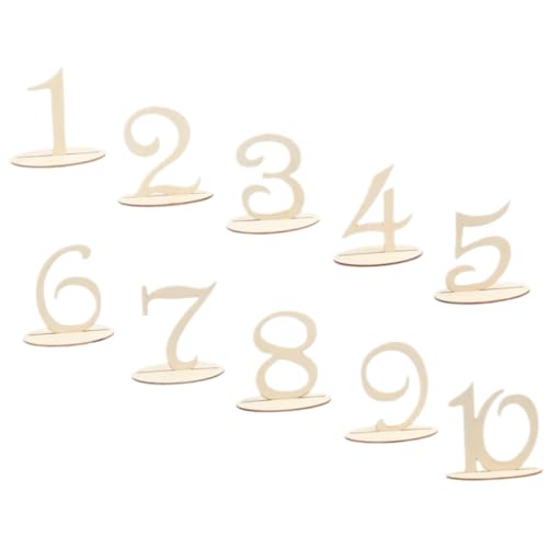 CRILSTYLEO 10 Stück Tischnummern Sitzplatzschild, Hochzeitstischnummernschild, Party Tischnummer, Tischschilder Für Hochzeit, Reservierungsschilder Für Tische, Hochzeitstisch, Holznummer, von CRILSTYLEO