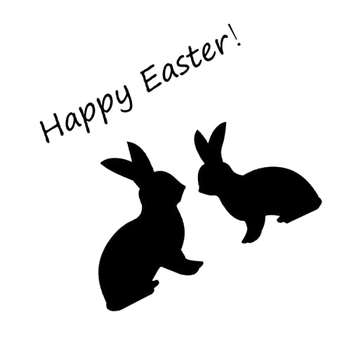 CRILSTYLEO 1stk Wandtattoo Ostern Wandbefestigungen Abnehmbar Kaninchen Wandtattoos Osterhasen-aufkleber Wandtattoo Panda Heimdekoration Babyzimmer-dekoration Osterdekoration Zuhause Black von CRILSTYLEO