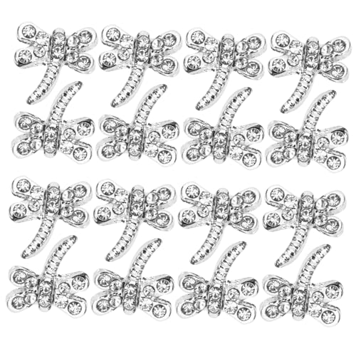 CRILSTYLEO 20 Stück 3D Nagel Charms, Kreative Nagel Charms, Glitzernde Nagel Charms, Fingernagel Nagel Charms, Nagelkunst Charms, Dekorative Nagel Charms, Libellen Nagel Charms, Maniküre von CRILSTYLEO