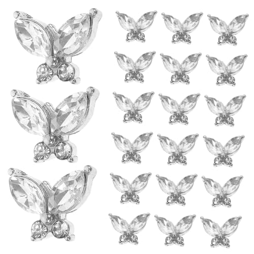 CRILSTYLEO 20 Stück Schmetterlings Nagelkunst Zubehör, Nageldekore, Maniküre Zubehör Für Frauen, Schmetterlings Nagel Charms, Damen Nagel Charms, Weihnachts Nagel Charms, Süße Nagel Charms, CRILSTYLEO 20 Stück Schmetterlings Nagelkunst Zubehör, Nageldekore, Maniküre Zubehör Für Frauen, Schmetterlings Nagel Charms, Damen Nagel Charms, Weihnachts Nagel Charms, Süße Nagel Charms, von CRILSTYLEO