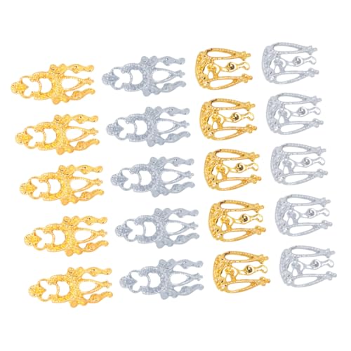 CRILSTYLEO 20 Stück Teiliges Nagel dekorationsset aus Goldenem und Silbernem Legierungs DIY Nagelcharms für Maniküre Glänzende Nail Art Accessoires für Natürliche und Künstliche Nägel CRILSTYLEO 20 Stück Teiliges Nagel dekorationsset aus Goldenem und Silbernem Legierungs DIY Nagelcharms für Maniküre Glänzende Nail Art Accessoires für Natürliche und Künstliche Nägel von CRILSTYLEO