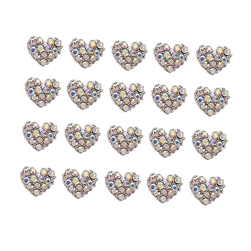 CRILSTYLEO Nailart-Aufkleber-Set mit 3 Formen 20 Stück Herz-Nagelaufkleber Strasssteine -Maniküre-Dekorationen für Frauen CRILSTYLEO Nailart-Aufkleber-Set mit 3 Formen 20 Stück Herz-Nagelaufkleber Strasssteine -Maniküre-Dekorationen für Frauen von CRILSTYLEO