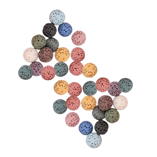 CRILSTYLEO 33 Stück Lava Diffusor Perlen Runde Aromasteine für Büro und Schlafzimmer Vulkangestein Deko für Ätherische Öle und DIY Schmuckgestaltung CRILSTYLEO 33 Stück Lava Diffusor Perlen Runde Aromasteine für Büro und Schlafzimmer Vulkangestein Deko für Ätherische Öle und DIY Schmuckgestaltung von CRILSTYLEO