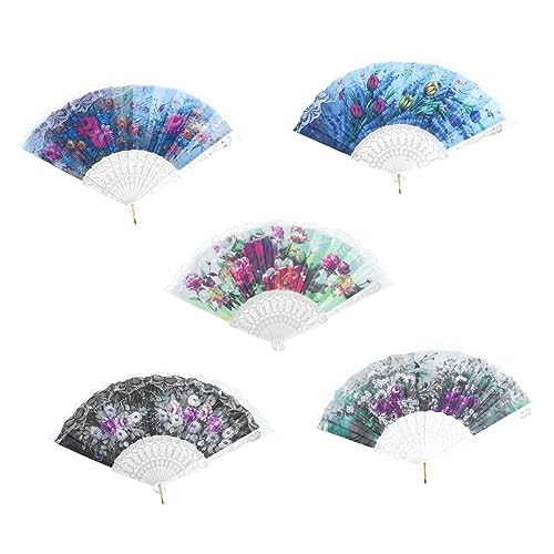 CRILSTYLEO 5 Stück Tanzfan Hochzeit Falten Lüfter Groß Festival Für Faltbar Dekorate Papier Performance-fan-requisite Szenenschmuck Tanzende Requisite Stoff CRILSTYLEO 5 Stück Tanzfan Hochzeit Falten Lüfter Groß Festival Für Faltbar Dekorate Papier Performance-fan-requisite Szenenschmuck Tanzende Requisite Stoff von CRILSTYLEO