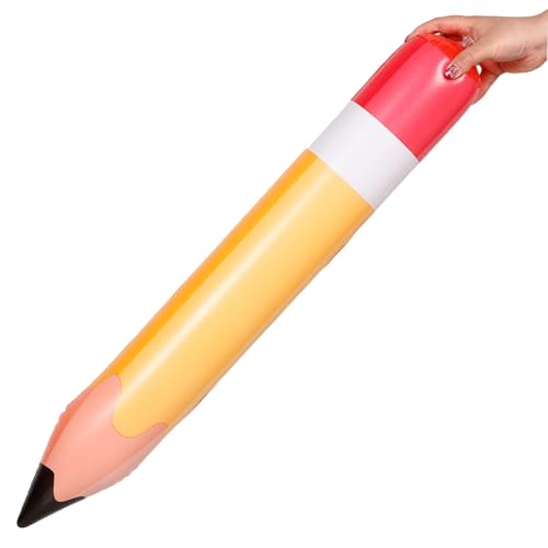 CRILSTYLEO 7 Stück Teiliges PVC Aufblasbarer Bleistift Farbenfrohe Schulanfang Dekoration Langlebig und Einfach Aufzuhängen für Klassenzimmer Partys und Wandgestaltung von CRILSTYLEO