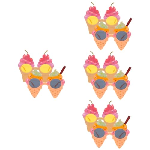 CRILSTYLEO 8 Stck. Teiliges Lustige Eiscreme Sonnenbrille Leichte Partybrille für Erwachsene Farbenfrohe Luau Party Accessoires Tragbare Fotorequisiten für Musikfestivals und Karneval von CRILSTYLEO