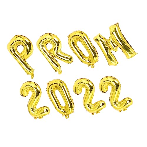 CRILSTYLEO 8 Stück Teiliges Prom Ballon Graduation Design Party Ballons mit Goldenen Buchstaben und Zahlen Langlebige Dekoration für Abschlussfeier Indoor Outdoor Abschluss von CRILSTYLEO