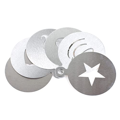 CRILSTYLEO Kaffee-Vorlage Sichter Kuchenform Kaffeekannen Kaffee Zeichen Zubehör für Kaffeebars Cafe cupcakes förmchen cupcake form Kuchen Dekoration Schablonen Kaffee-Schablonenkunst Silver CRILSTYLEO Kaffee-Vorlage Sichter Kuchenform Kaffeekannen Kaffee Zeichen Zubehör für Kaffeebars Cafe cupcakes förmchen cupcake form Kuchen Dekoration Schablonen Kaffee-Schablonenkunst Silver von CRILSTYLEO