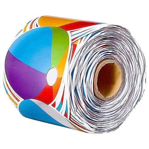 CRILSTYLEO Sommerliche Strandkugel Posterrahmen Sticker Cartoon Bordürendekoration für Klassenzimmer Party Bulletin Board Leichte Vielseitig Zuschneidbare Deko für Erwachsene CRILSTYLEO Sommerliche Strandkugel Posterrahmen Sticker Cartoon Bordürendekoration für Klassenzimmer Party Bulletin Board Leichte Vielseitig Zuschneidbare Deko für Erwachsene von CRILSTYLEO