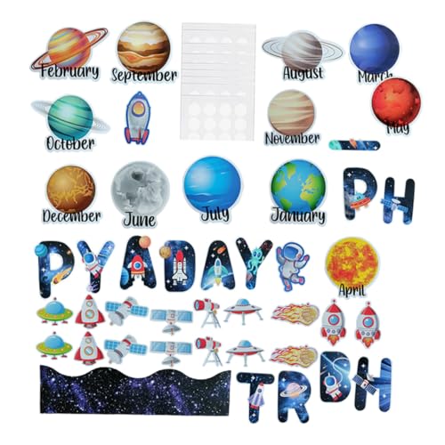 CRILSTYLEO Teiliges DIY Papierausschnitt Weltraumthema Bunte Buchstaben und Formen Kreative Pinnwanddekoration für Klassenzimmer Party und Raumgestaltung Sichere Glatte Oberfläche Vielseitig CRILSTYLEO Teiliges DIY Papierausschnitt Weltraumthema Bunte Buchstaben und Formen Kreative Pinnwanddekoration für Klassenzimmer Party und Raumgestaltung Sichere Glatte Oberfläche Vielseitig von CRILSTYLEO