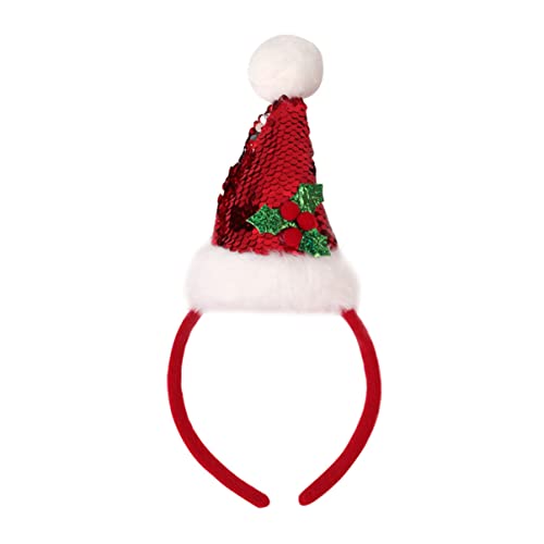 CRILSTYLEO Rotes Weihnachtsmannmütze-stirnband Für Frauen Erwachsene Jungen Und Mädchen Weihnachtshaarband Festliches Weihnachts-accessoires Für Frauen von CRILSTYLEO