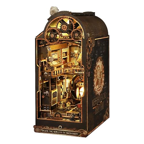 Book Nook Kits für Erwachsene - CRIOLPO Book Nook Kit Bücherregal Dekor DIY Miniaturhaus Kit für Bücherregal - Bastelsets für Erwachsene Buchecke Modellbausätze Winzige Haus Kunst und Handwerk von CRIOLPO