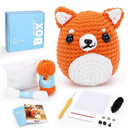 Häkelset für Anfänger: Shiba Inu Häkelset, alles, was Sie brauchen, inklusive einfachem Stricken weichem Garn, Schritt-für-Schritt-Video, Haken, Geburtstagsgeschenk für Erwachsene, Teenager Häkelset für Anfänger: Shiba Inu Häkelset, alles, was Sie brauchen, inklusive einfachem Stricken weichem Garn, Schritt-für-Schritt-Video, Haken, Geburtstagsgeschenk für Erwachsene, Teenager von CrochetBox