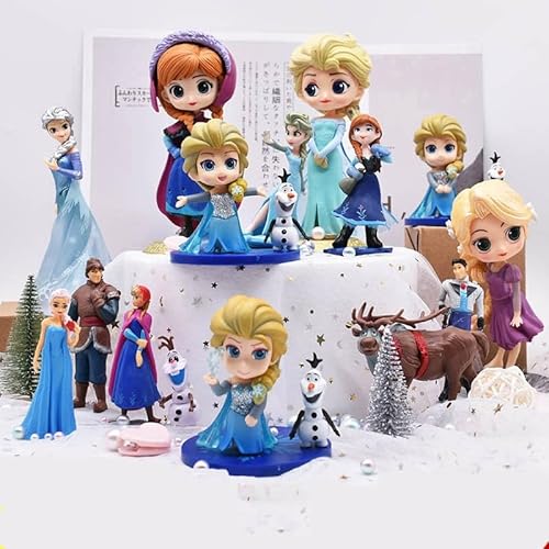 6pcs Frozen Minifiguren Set XINBOHUI Frozen Cake Topper Geburtstag Party Supplies Frozen Figuren PVC Modell Puppe Sammlung für Kinder Geburtstag Party Kuchen Dekoration von CROKZ