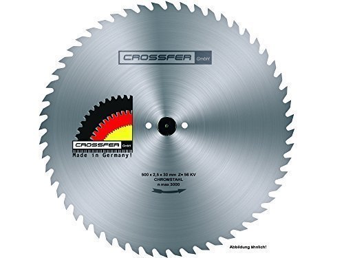 GESCHRÄNKT Hartmetall Kreissägeblatt | Schneidet Massivholz, Brennholz, Hartholz | Sägeblatt für Tisch- und Handkreissägen | CROSSFER (Ø500 x 30 (Z56)) von CROSSFER GmbH