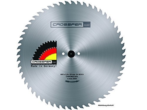 GESCHRÄNKT Hartmetall Kreissägeblatt | Schneidet Massivholz, Brennholz, Hartholz | Sägeblatt für Tisch- und Handkreissägen | CROSSFER (Ø600 x 30 (Z56)) von CROSSFER GmbH