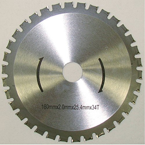 HM Kreissägeblatt 180 x 25,4 mm 34Z Universal für Metall und Kunststoff, hartmetallbestücktes Sägeblatt für viele unterschiedliche Anwendungen von CROSSFER GmbH